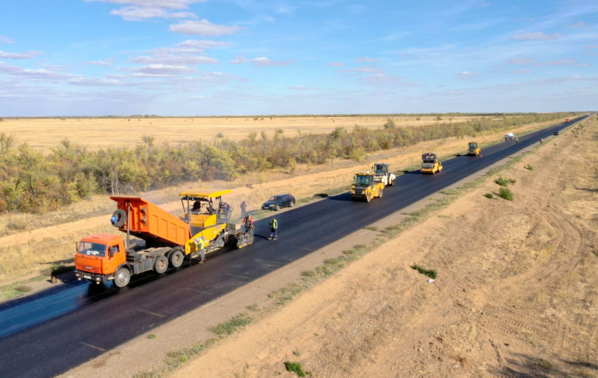 Завершился проект среднего ремонта автомобильной дороги республиканского значения «Шымкент-граница РФ (на Самару)» 